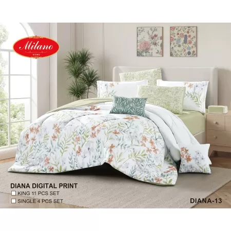 Comforter Diana Digital Print 11 Pcs set